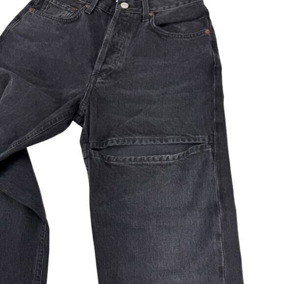 AGOLDE Lana Slice Straight Jean In Descent Size 25 Made In USA - Picture 6 of 9